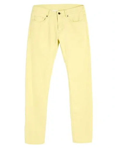 Hiltl Man Pants Light Green Size 30w-32l Cotton, Elastane In Yellow