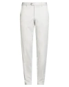 Hiltl Man Pants Light Grey Size 42 Cotton, Elastane In Gray