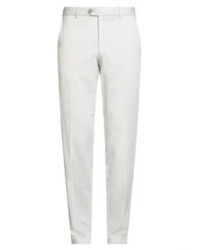 Hiltl Man Pants Light Grey Size 42 Cotton, Elastane In Gray