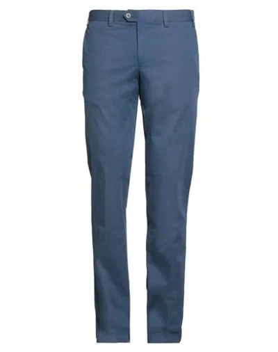 Hiltl Man Pants Navy Size 36 Cotton, Elastane