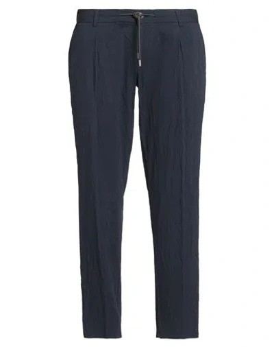 Hiltl Man Pants Navy Size 42s Cotton, Elastane In Blue