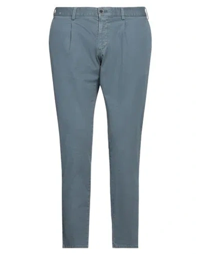 Hiltl Man Pants Pastel Blue Size 33 Cotton, Elastane