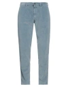 Hiltl Man Pants Slate Blue Size 34 Cotton, Elastane In Blue
