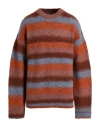 Hiltl Man Sweater Rust Size Xxl Alpaca Wool, Virgin Wool, Polyamide In Brown