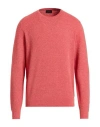 Hiltl Man Sweater Tomato Red Size M Cotton, Polyester In Pink