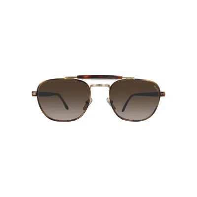 Pre-owned Hilton Brand Authentic  London 978 077 Havana 24kt Gold Plated Sunglasses In Green