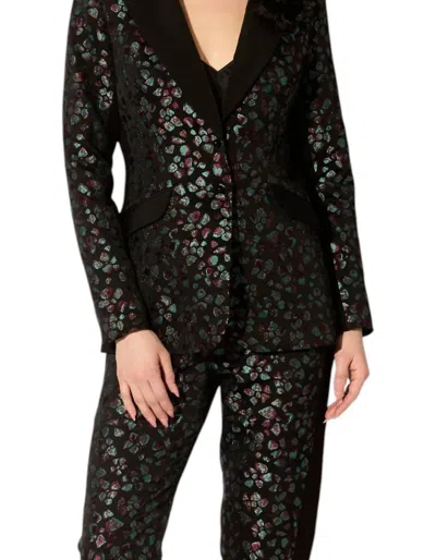 Hilton Hollis Arbora Jacquard Jacket In Currant Multi
