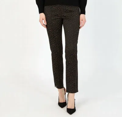 Hilton Hollis Aria Jacquard Pant In Cocoa Combo In Black