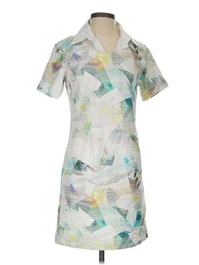 Pre-owned Hilton Hollis Casual Dress In White