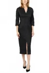 Hilton Hollis Corsica Stretch Arch Dress In Black In Black