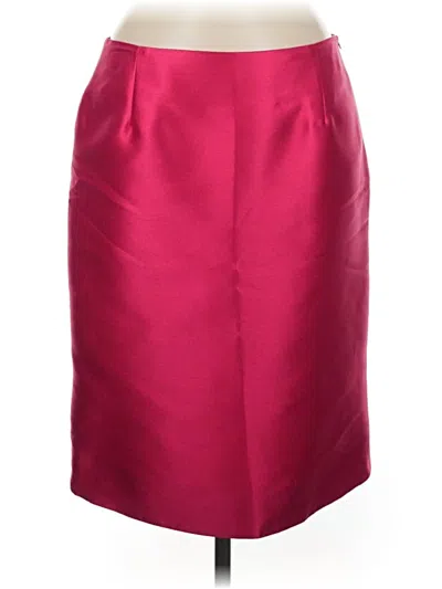 Pre-owned Hilton Hollis Formal Skirt In Burgundy