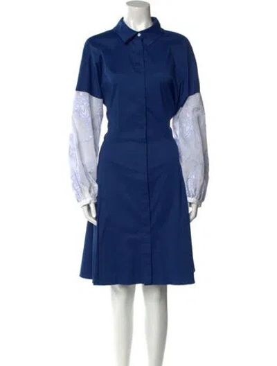 Pre-owned Hilton Hollis Knee-length Dress W/ Tags In Blue