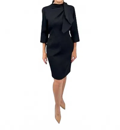 Hilton Hollis Liquid Suiting Dress In Black