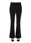Hilton Hollis Miracle Stretch Flared Pintuck Pants In Black In Black