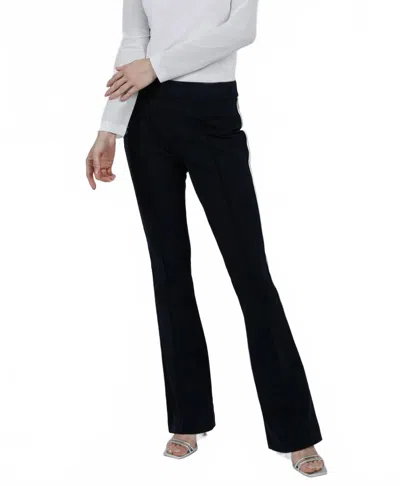 Hilton Hollis Miracle Stretch Pants In Midnight Silver In Black