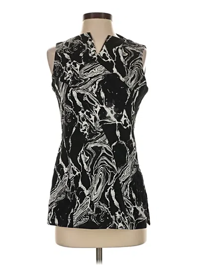 Pre-owned Hilton Hollis Sleeveless Blouse In Black