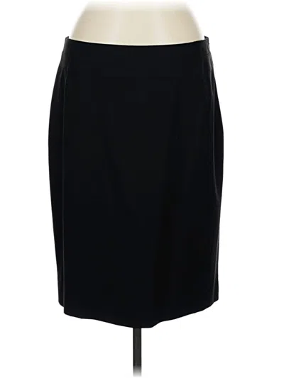 Pre-owned Hilton Hollis Wool Skirt In Black
