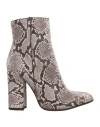 Hilya Woman Ankle Boots Grey Size 6 Leather