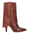 Hilya Woman Ankle Boots Tan Size 10 Textile Fibers
