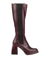 Hilya Woman Boot Burgundy Size 7 Calfskin In Red