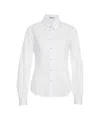 Himon's Button-down Collar Blouse In White