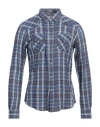 Himon's Man Shirt Blue Size 16 Cotton, Elastane