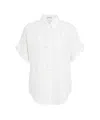 Himon's Himons Intricately Embroidered White Blouse With Rounded Hem In Gray