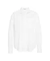 Himon's White Blouse With Functional Chest Pocket In White