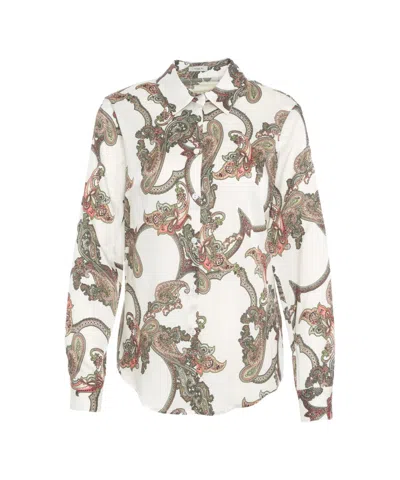 Himon's Himons White Blouse With Rounded Hem