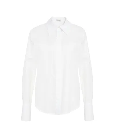 Himon's White Shirt With Kent Collar And Buttoned Cuffs