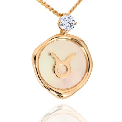 Hinch & Liu Women's Taurus Zodiac Pendant - Lab Grown Diamond Pendant In Gold