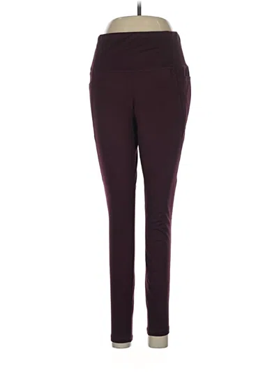 Pre-owned Hind Active Pants In Burgundy