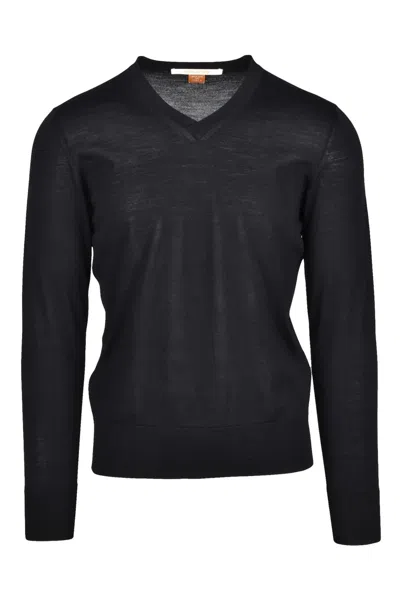 Hindustrie Black Merino Wool Sweater