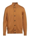 Hindustrie Man Cardigan Mustard Size 46 Merino Wool