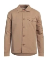 Hindustrie Man Shirt Khaki Size 42 Cotton, Linen In Beige