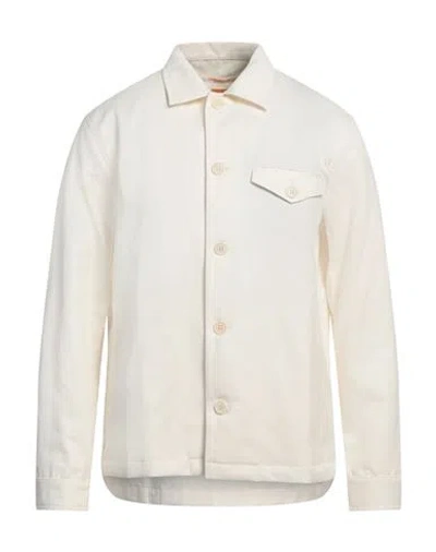 Hindustrie Man Shirt White Size 40 Cotton, Linen