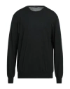 Hindustrie Man Sweater Dark Green Size 46 Merino Wool In Black