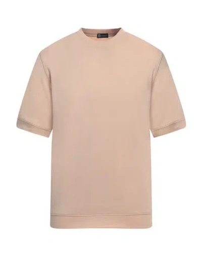 Hindustrie Man Sweatshirt Beige Size 40 Cotton, Polyamide