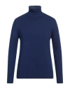 Hindustrie Man Turtleneck Blue Size M Wool In Blue