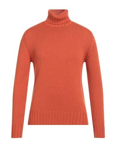 Hindustrie Man Turtleneck Orange Size Xl Wool