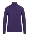 Hindustrie Man Turtleneck Purple Size M Wool