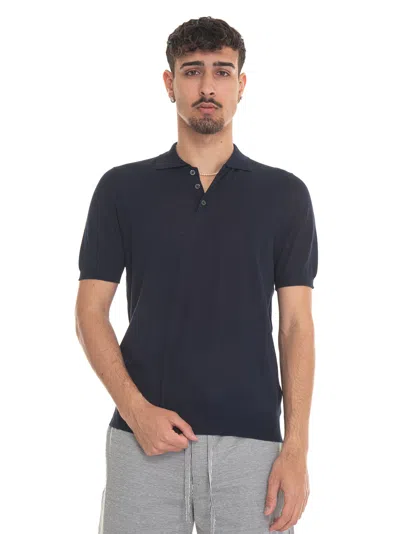 Hindustrie Polo-crepe Jersey Polo Shirt In Blue