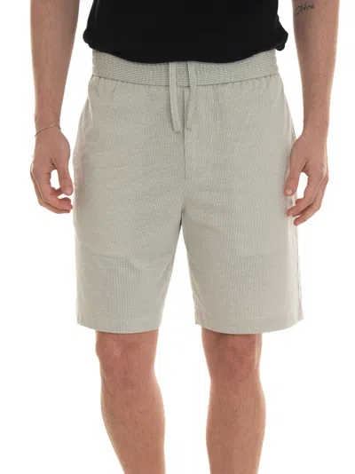 Hindustrie Shorts-seersacher Bermuda Short In Green