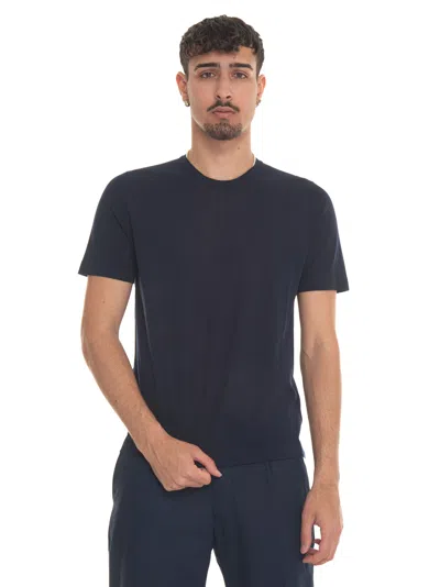 Hindustrie T-shirt-crepe Jersey T-shirt In Blue