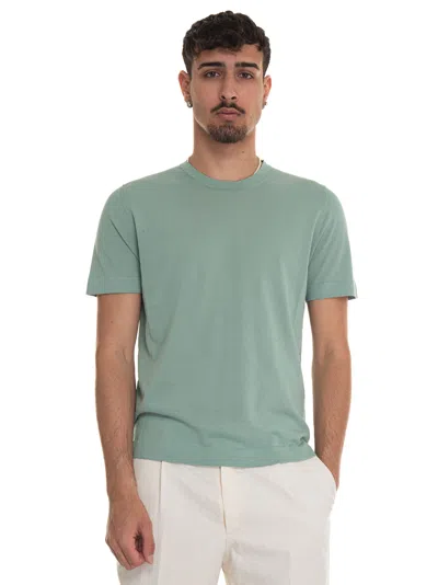 Hindustrie T-shirt-crepe Jersey T-shirt In Green