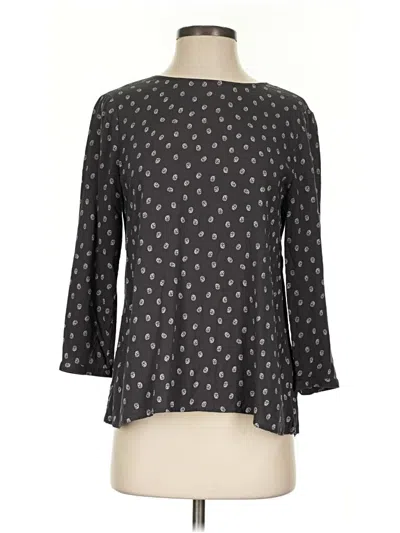Pre-owned Hinge 3/4 Sleeve Top Black Boatneck Tops