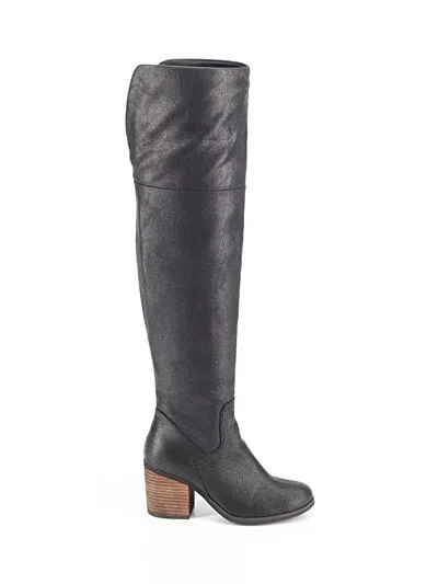 Pre-owned Hinge Boots In Black