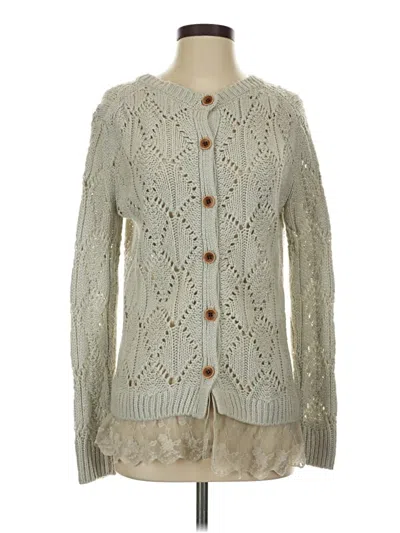 Pre-owned Hinge Cardigan Sweater In Green