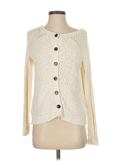 Pre-owned Hinge Cardigan Sweater In White