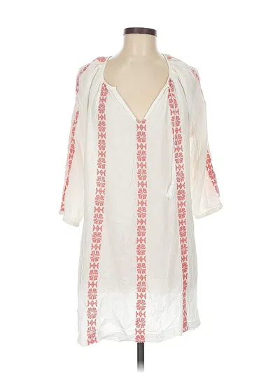 Pre-owned Hinge Casual Dress In White
